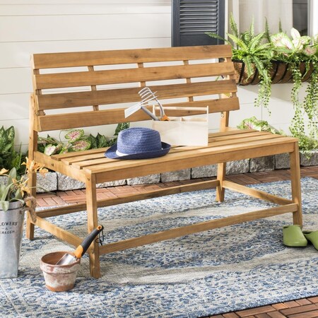 Safavieh Ruben Balcony Bench & Table, Teak PAT6753A